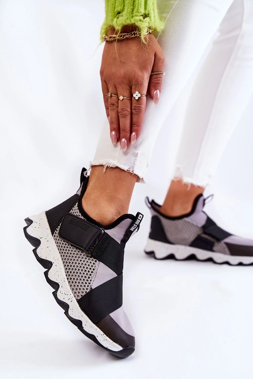 Damskie Sneakersy Big Star KK274546 Szaro-Czarne