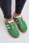 Sneakersy Damskie Na Platformie Zielone Egelia