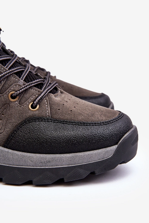 Buty Trekkingowe Trapery Męskie Szare Fontanoe