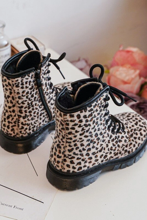 Dziecięce Botki Ocieplane z Suwakiem Beżowe Goopy