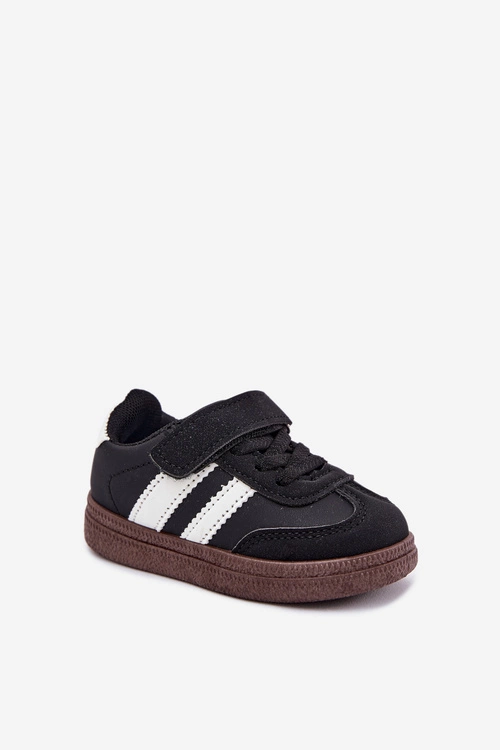 Buty Sportowe Sneakersy Dziecięce Na Rzep Czarne Adelina