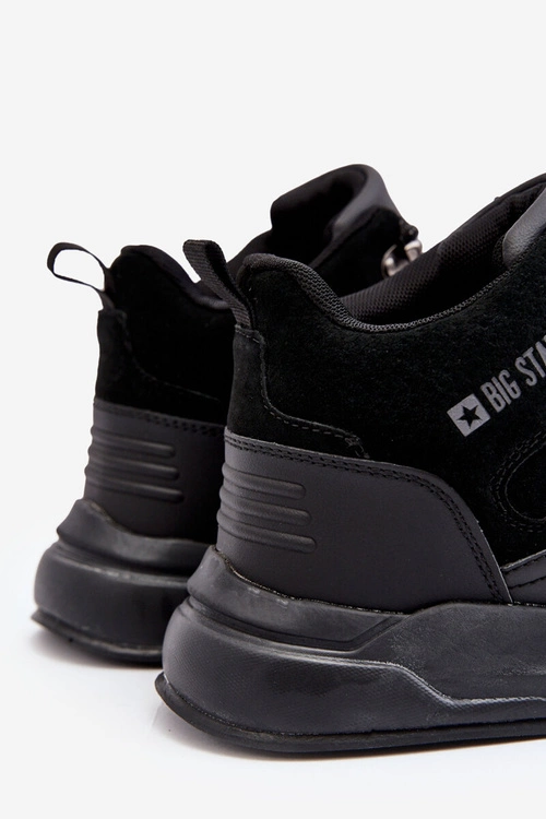 Ocieplane Buty Sportowe Męskie Czarne Big Star MM174161