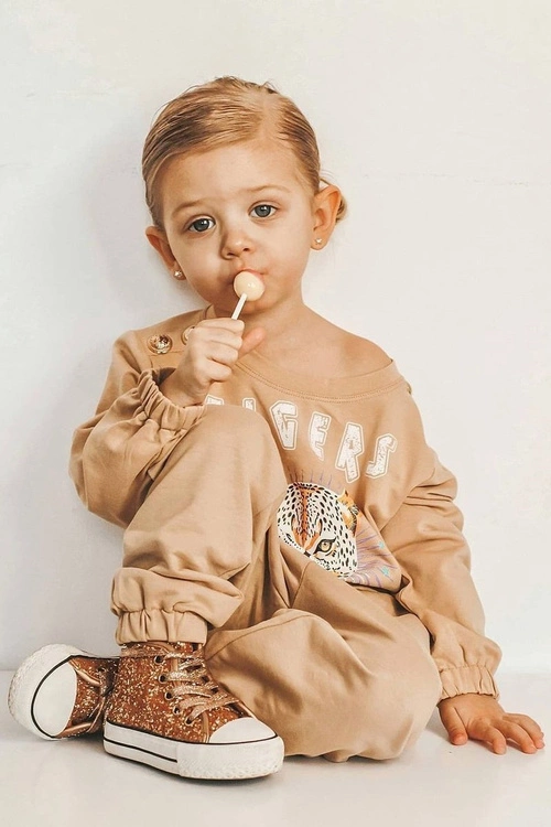 Dziecięce Brokatowe Trampki Złote Ally