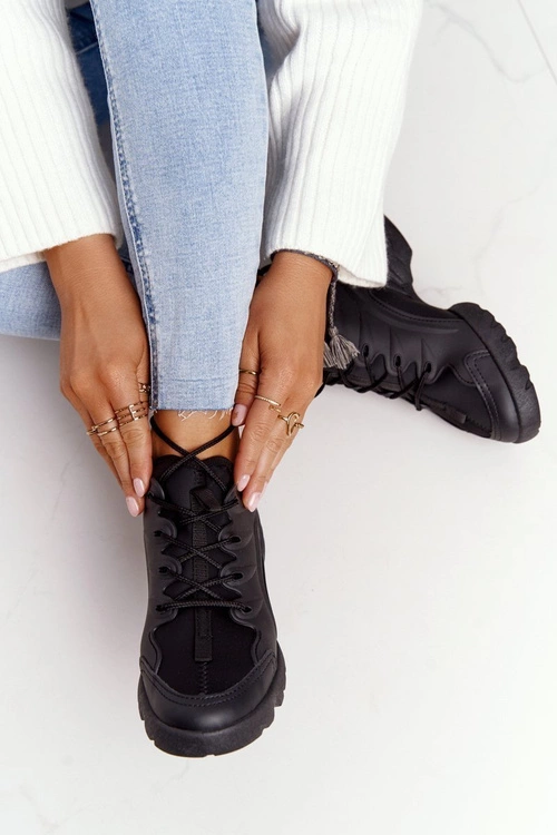 Damskie Sportowe Buty Sneakersy Czarne Born This Way