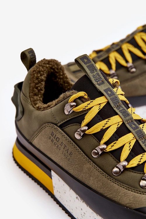 Męskie Buty Sportowe Ocieplane Khaki Big Star MM174109