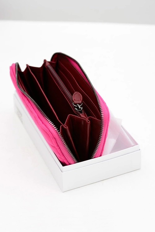 Duży Damski Portfel Fuksja DIANA&CO