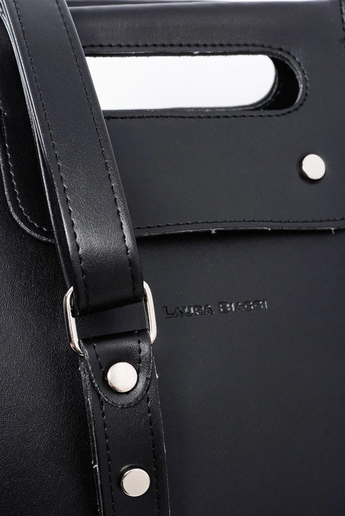 Czarny Damski Kuferek Torebka Na Ramię Do Ręki