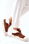Damskie Ocieplane Trampki BIG STAR II274152 Camel