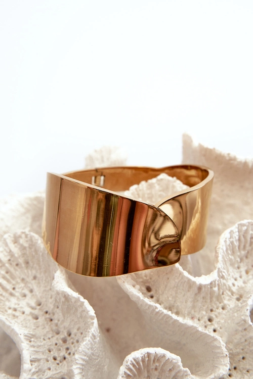 Gładka Bransoleta Ze Stali Nierdzewnej Złota