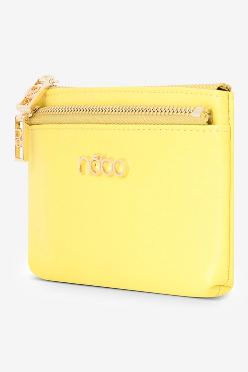 Skórzany Portfel Damski Nobo NPUR-LR0150-C008 Limonkowy