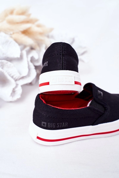 Dziecięce Wsuwane Tenisówki Slip-On Big Star HH374013 Czarne