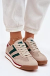 Niskie Sneakersy Damskie Ciemnobeżowe Rulaana