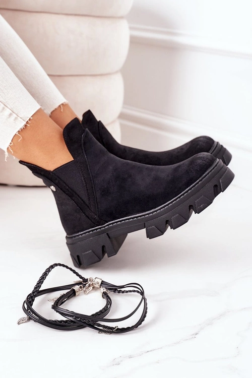 Ocieplane Botki Sztyblety Czarne Good Idea