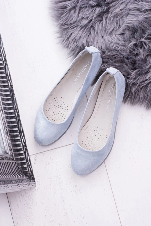 Sergio Leone Damskie Niebieskie Balerinki Makalu