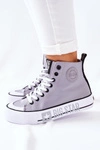 Wysokie Trampki Na Platformie Big Star II274016 Szare