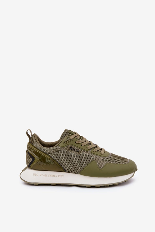 Sneakersy Męskie Na Platformie Big Star RR174360 Hi-Poly System Khaki