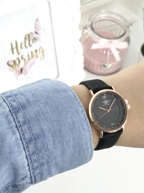 Damski Zegarek Michael John Paule Czarny