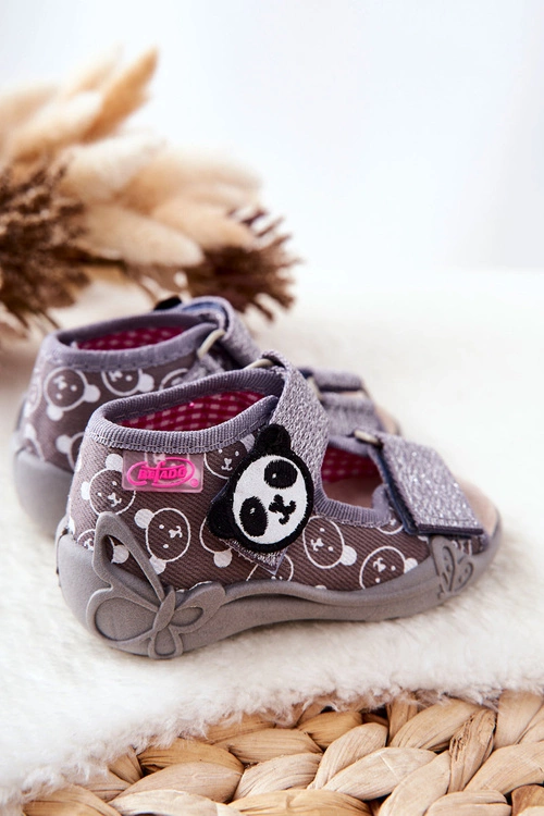 Sandałki Befado Na Rzep 342P031 Szare