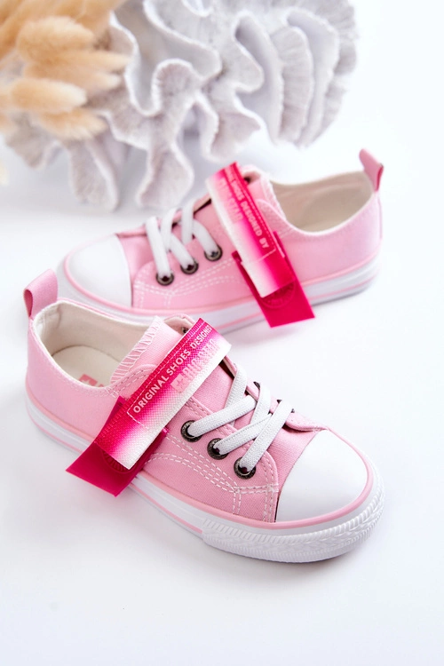 Dziecięce Niskie Trampki BIG STAR JJ374073 Różowe