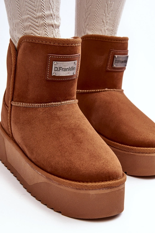 Wegańskie Śniegowce Na Platformie D.Franklin DFSH371004 Brązowe