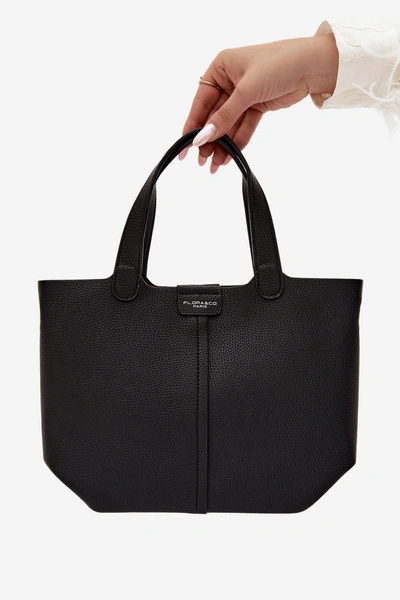 Flora&Co Torebka Damska Skórzana Czarna Blaire