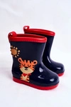 Dziecięce Gumowe Kalosze Granatowe Tygrysek