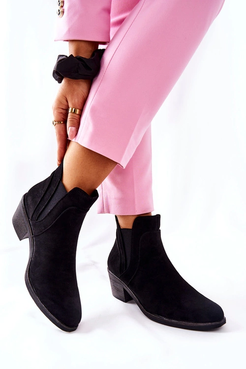 Botki Na Obcasie Sergio Leone BT620 Czarne