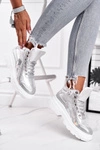 Sportowe Damskie Buty Ocieplane Srebrne Davan