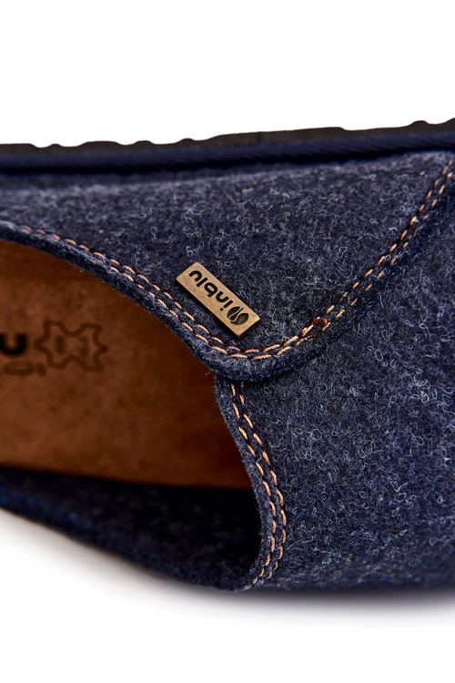 Męskie Profilaktyczne Papcie Klapki Inblu SI000020 Granatowe