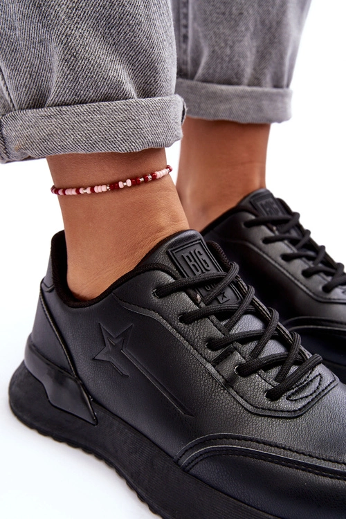 Damskie Klasyczne Buty Sportowe Big Star MM274223 Czarne