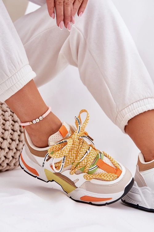 Sneakersy Buty Sportowe Damskie Z Podwójnym Sznurowaniem Multikolor Efobell