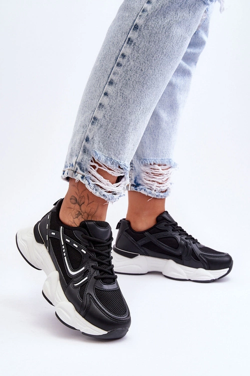 Damskie Buty Sportowe Sneakersy Czarne Feluci