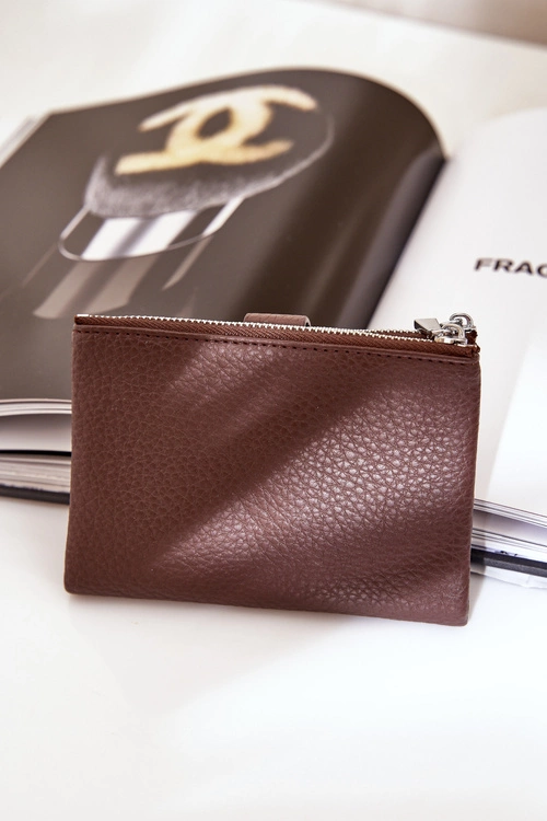 Eko Skórzany Portfel Damski Czekoladowy Bronica