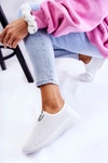 Damskie Buty Sportowe Slip-On Białe Charlien