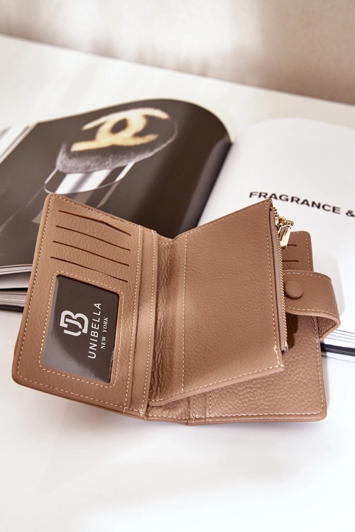 Damski Portfel Z Eko Skóry Ciemnobeżowy Isamille