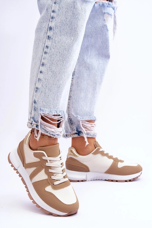 Damskie Niskie Buty Sportowe Beżowe Elliot