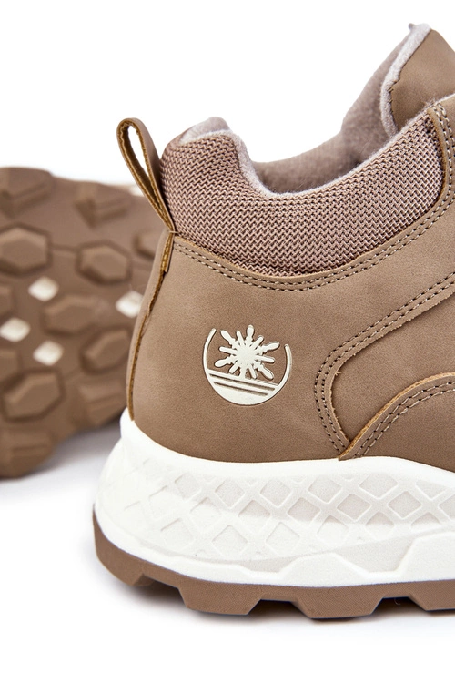 Męskie Ocieplane Buty Trekkingowe Trapery Beżowe Otto