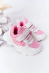 Dziecięce Sportowe Buty Sneakersy Biało-Różowe Sugar