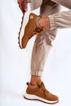 Damskie Ocieplane Buty Trekkingowe Trapery Camel Otto