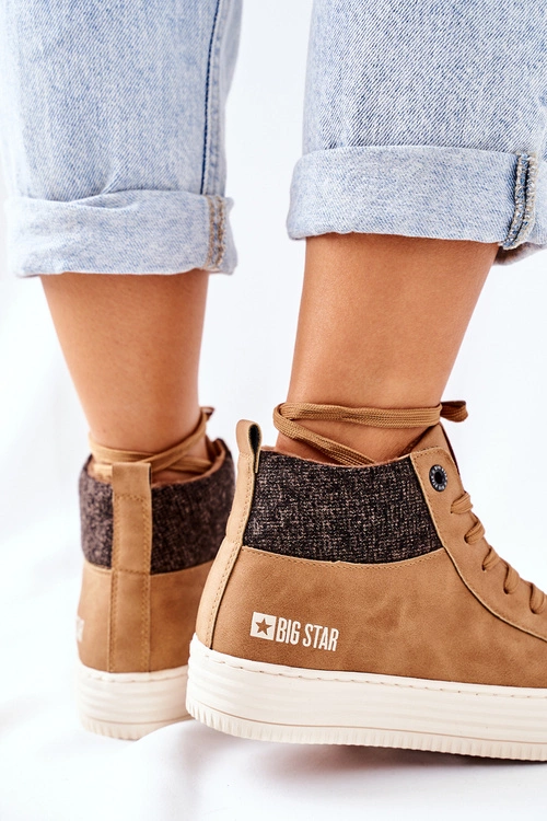 Wysokie Ocieplane Trampki Big Star II274145 Camel