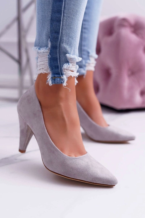 Czółenka Damskie Sergio Leone PB139 Szare Felice