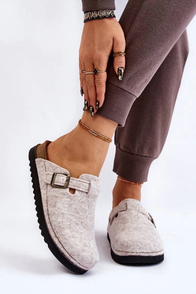 Damskie Papcie Klapki Profilaktyczne Inblu DJ-07-002 Beżowe