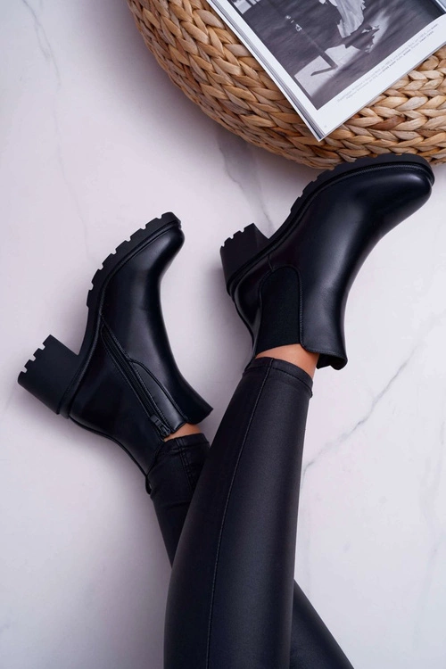 Damskie Botki Czarne Disquared