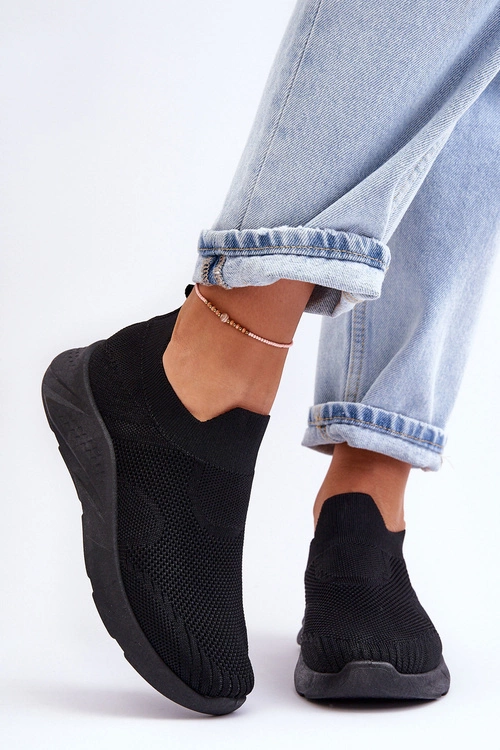 Damskie Wsuwane Buty Sportowe Czarne Claris