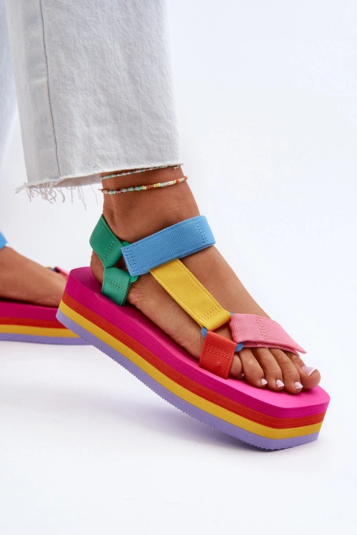 Sandały Damskie Na Platformie Multikolor Edireda