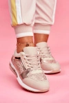 Sportowe Damskie Buty Sneakersy Beżowe Helly