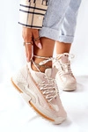 Damskie Sportowe Buty Sneakersy Beżowe Aland