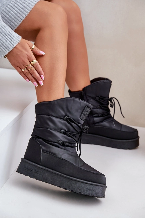 Śniegowce Na Platformie Na Zamek Big Star OO274884 Czarne