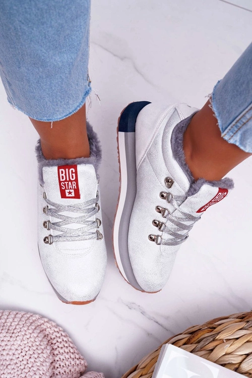 Damskie Sportowe Obuwie Big Star Srebrne EE274731