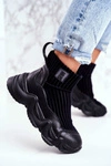 Damskie Buty Sportowe Wysokie Big Star Czarne GG274607